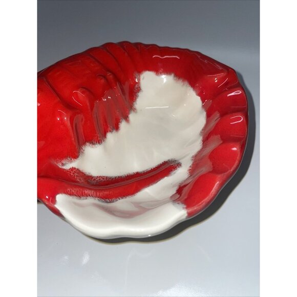 Vintage Ceramic Lobster Dish Signed Jim Dandy 1977 Excellent Condition Red - Picture 15 of 15